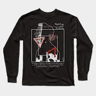 Digital age and loneliness version 6 Long Sleeve T-Shirt